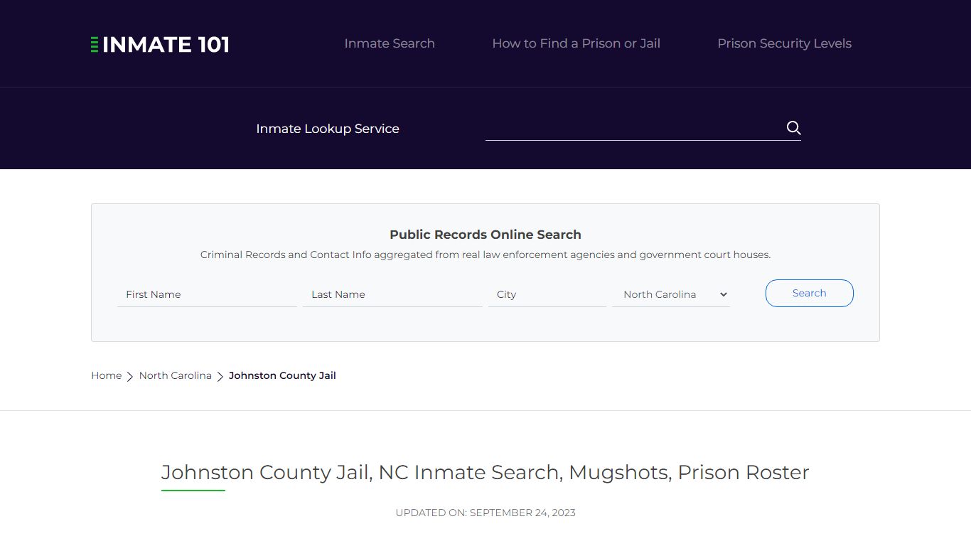 Johnston County Jail, NC Inmate Search, Mugshots, Prison Roster